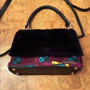 Elegant Black and Multicolor Crossbody Bag